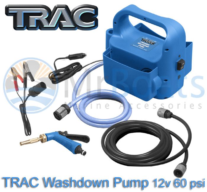 TRAC PORTABLE WASHDOWN PUMP KIT 100psi 12v Boat Deck Car Caravan Marine